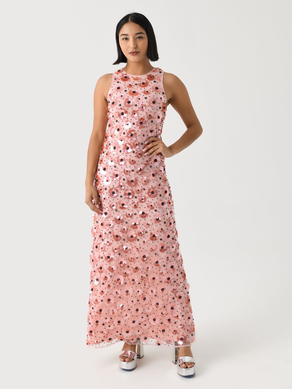 New with tags! ROTATE Women's Flower Sequins Maxi Dress